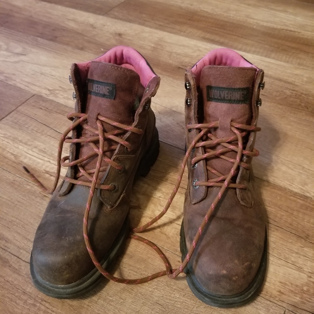 Wolverine brand steel toe boots